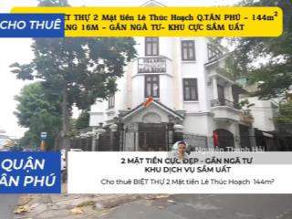 Cho thuê biệt thự 2 mặt tiền lê thúc hoạch 144m²  ngang 16m  gần ngã tư