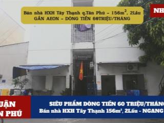 Siêu phẩm dòng tiền 60 triệu/tháng bán nhà hxh tây thạnh 156m², 2lầu  ngang 8.6m