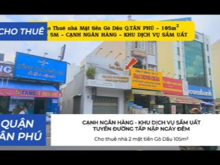 Cho thuê nhà 2 mặt tiền gò dầu 105m² ngang 5m  cạnh ngân hàng  khu dịch vụ sầm uất