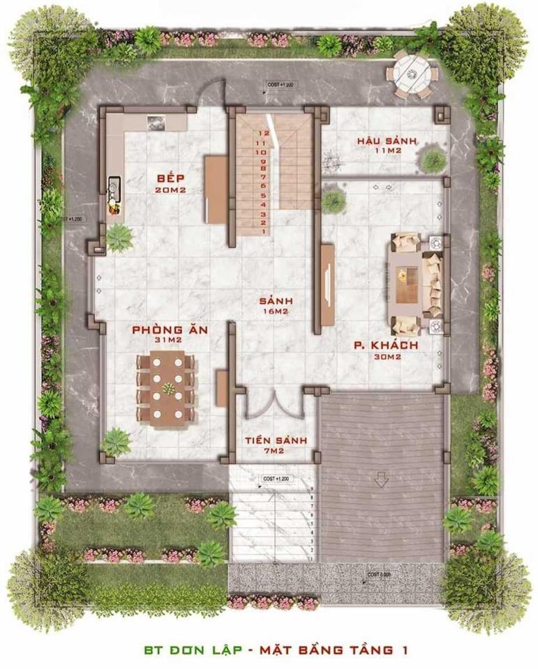 Cần bán cắt lỗ gấp biệt thự khai sơn hill 320m2 (lô góc) có 102.  0989 386 ***