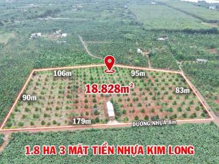 Lô góc 3 mặt tiền 357m đất vàng gần kcn cù bị sân bay giá rẻ bất ngờ 1,2 triệu/m²