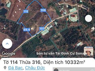 Bán 10332m2 (1.32 ha) đá bạc, vũng tàu giá đầu tư 16.9 tỷ