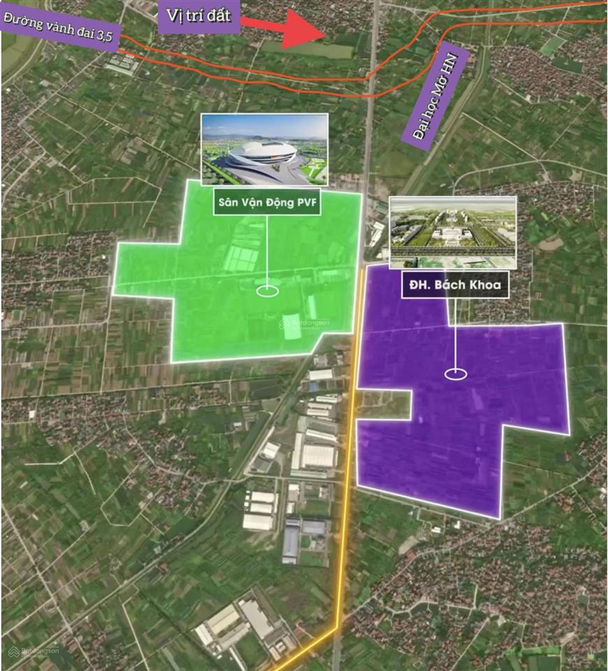 Bán 110m2 gần đường vành đai 3,5 sắp triển khai tại văn giang  hy bao quanh là các dự án lớn