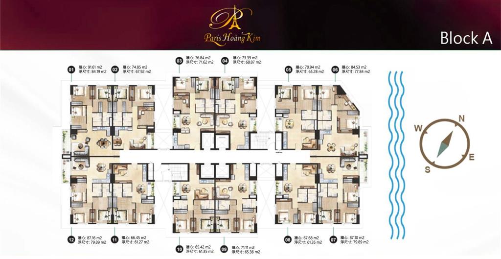 Duy nhất căn 2pn/72m2 paris hoàng kim view trực diện sông, giá chỉ 6,9 tỷ, nhận nhà ở ngay
