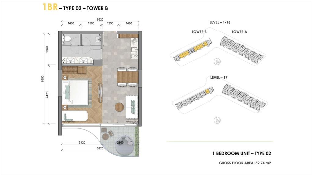 Căn hộ ixora hồ tràm by fusion 1pn/50m2 giá 3.1 tỷ full nội thất 5* view biển.  0919 733 ***