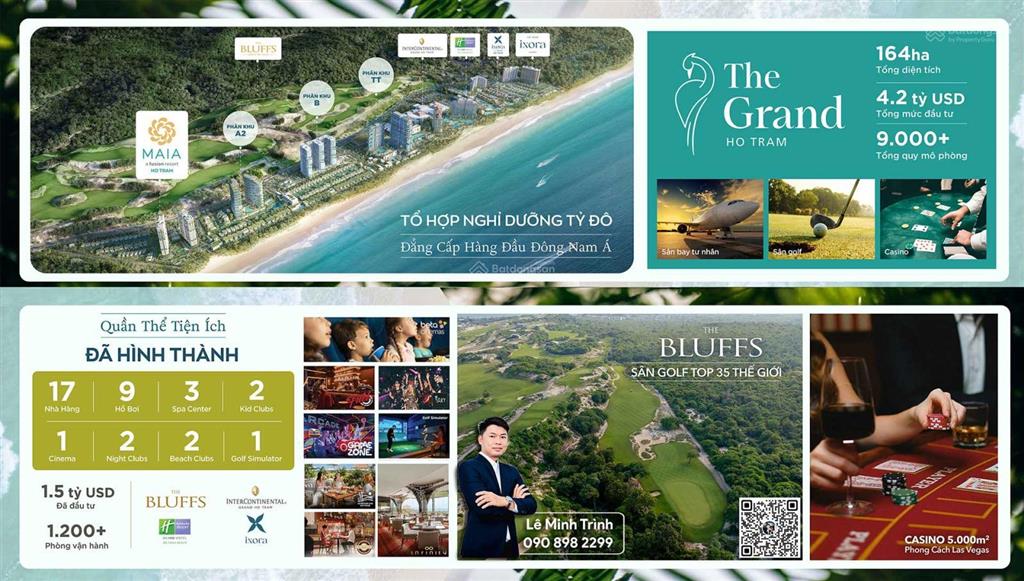 Căn hộ maia resort ho tram by fusion bàn giao full nội thất thanh toán 50% nhận nhà.  0919 733 ***