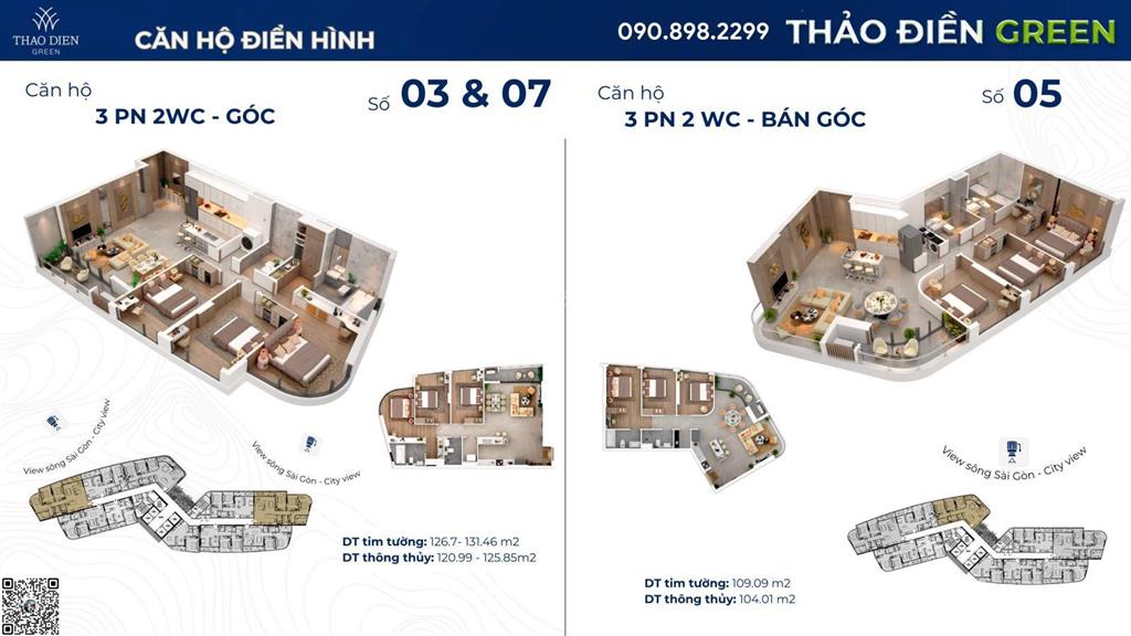 Bán giá 24 tỷ căn hộ 3pn với 109m2 thảo điền green tại an khánh  quận 2 từ chủ đầu tư