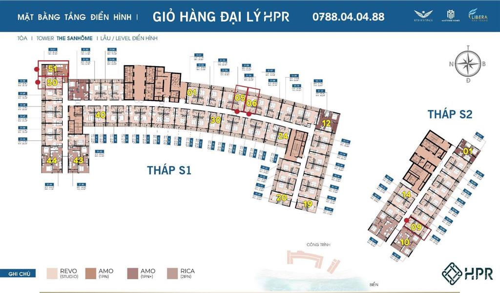 Bán căn hộ 2pn/60m2 tầng cao view trực diện biển tại libera nha trang giá hđ 4.8 tỷ.  0919 733 ***