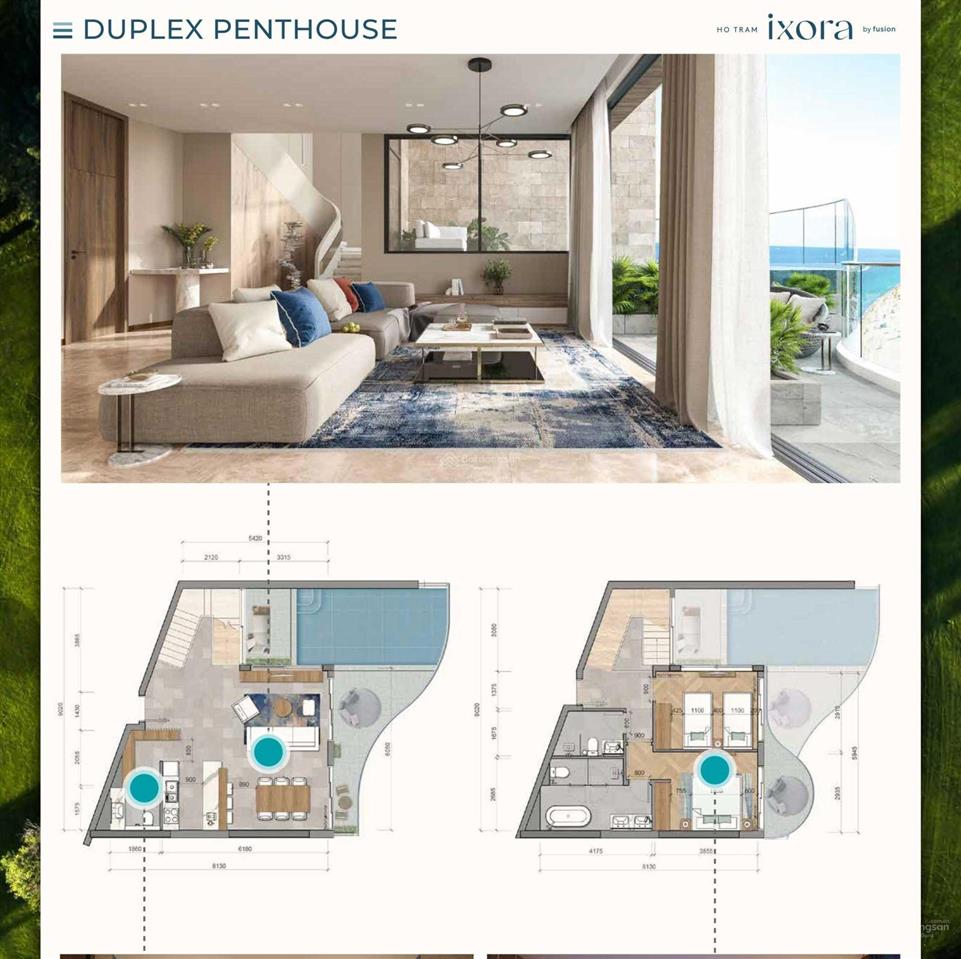 Bán duplex penthouse tại ixora ho tram by fusion nhận ngay cam kết 24%, thanh toán giãn 5 năm