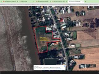 Bán 1hacó 2400m2 thổ cư, mặt tiền giáp sông 180m, đường kiến vàngkcn long phụngcần giuộc24 tỷ