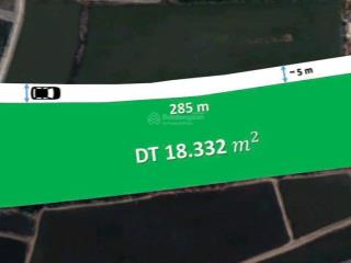 Bán đất 1.8ha gần đường an thới đông, cần giờ ngang 287x65m, 5 shr, giáp đường bê tông 3m, 40tỷ(tl)