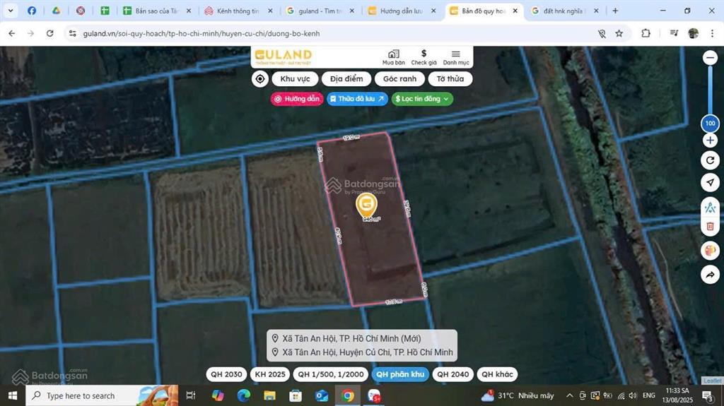 Kẹt tiền! bán đất đường bờ kênh  kênh quyết thắng, xã trung lập thượng, củ chi 2650m2, giá 3.3 tỷ