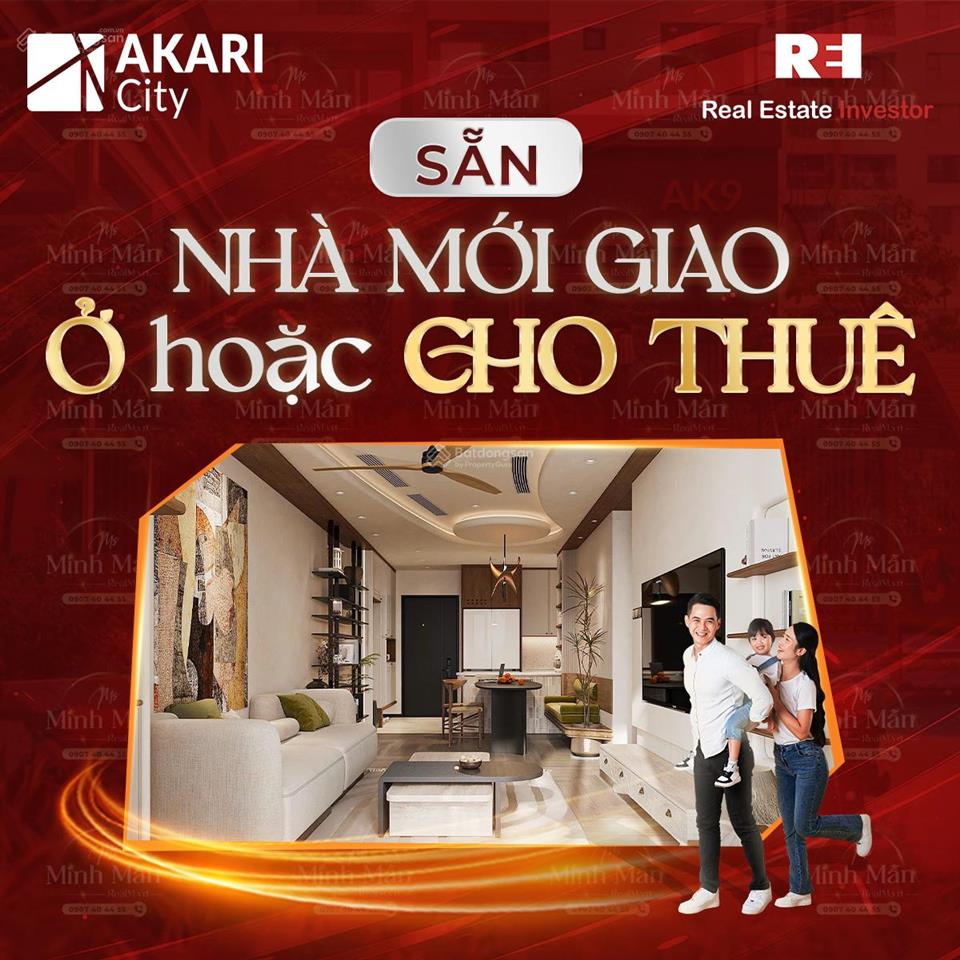 Bán căn hộ akari city võ văn kiệt, 2pn 2wc giai đoạn 2 sẵn sổ hồng, vay nh 80% lãi suất thấp