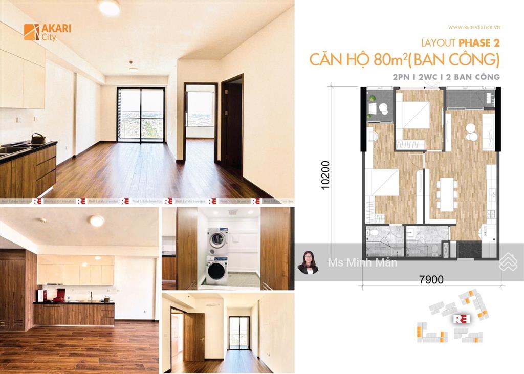 Bán căn hộ akari city, 2pn 2wc view thành phố, có sổ hồng sẵn, an tâm công chứng nhận nhà ở ngay