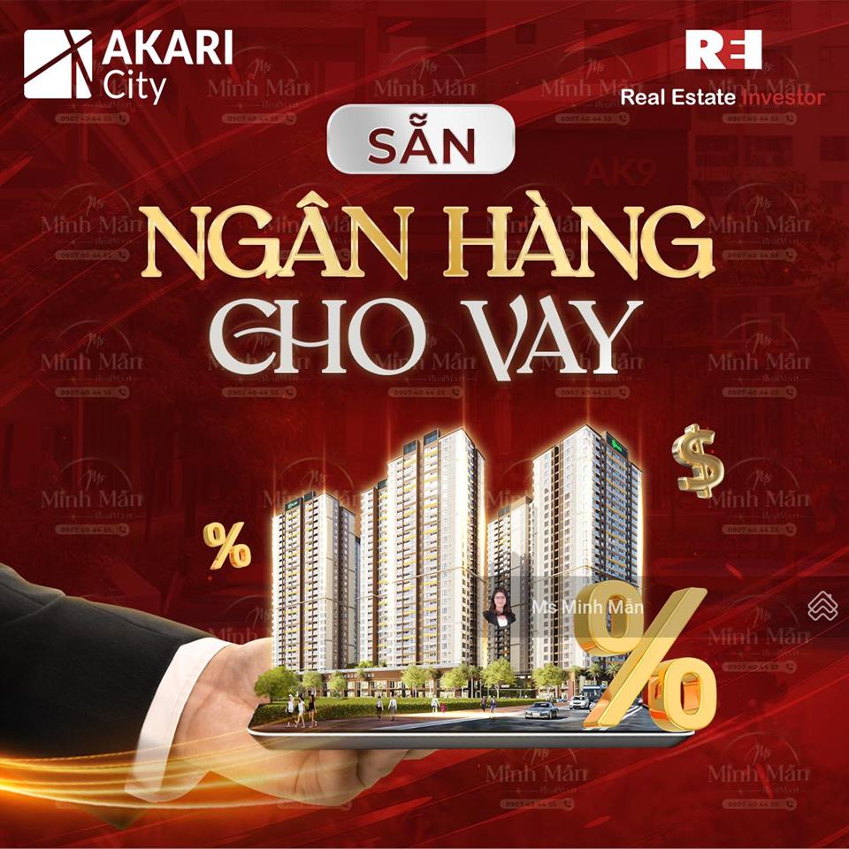 Bán chung cư akari giai đoạn 2, căn hộ 2pn bình tân, ngân hàng cho vay 80%, lãi suất thấp
