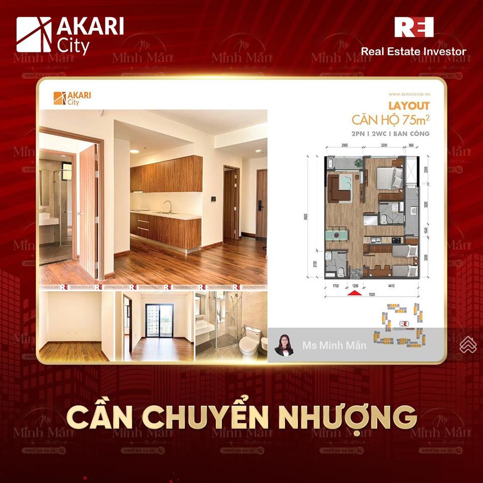 Thanh lý gấp căn hộ 80m2 akari bình tân, nam long võ văn kiệt, sẵn sổ hồng công chứng sang tên ngay