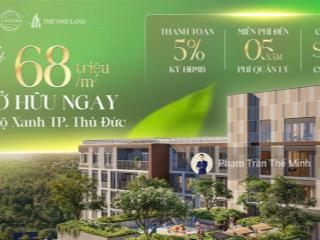 Căn hộ tp thủ đức đã có giấy phép mở bán. đơn giá 68tr/m2 thanh toán 5% kí hđmb. tặng 5 năm pql