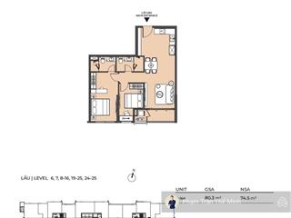 Căn hộ cc siêu hot tại lumière midtown, 10,49 tỷ, 80,3m2, 2pn, 2wc