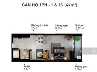 Cần bán căn 1pn 47m2, tại cc eco xuân ngay lotte mart lái thiêu, nhà có nội thất cơ bản