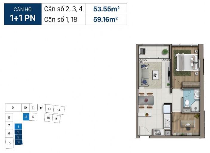 Bán căn hộ 2pn, 1wc, căn gốc 54m2 tại saigon royal residence, giá 6,9 tỷ