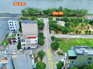 Mặt tiền đường 20m, sát đường ven sông sài gòn đang làm đường, 5.7x14.4 thổ cư, sát trục vườn lài