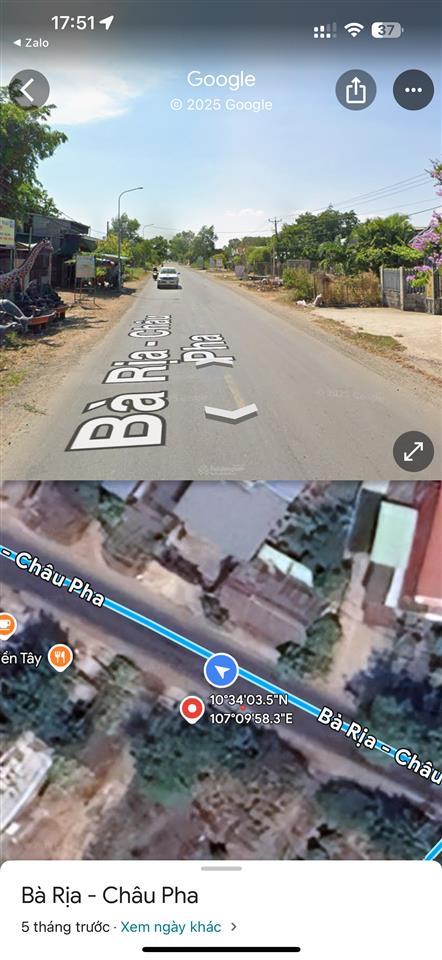 Siêu ngộp ! bán lô đất mặt tiền đường nhựa bà rịa  châu pha kinh doanh được ngay 5x48 có thổ cư