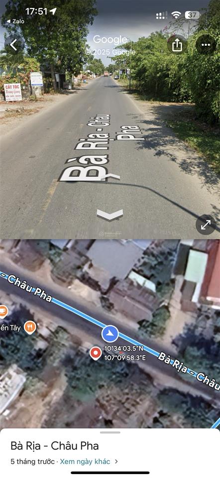 Siêu ngộp ! bán lô đất mặt tiền đường nhựa bà rịa  châu pha kinh doanh được ngay 5x48 có thổ cư