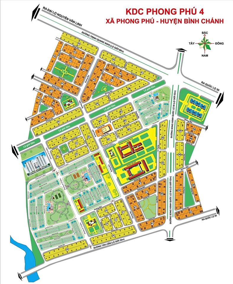 Bán đất biệt thự 8x20m  view công viên  kdc phong phú 4  khang điền  giá tốt 55,5 triệu/ m2