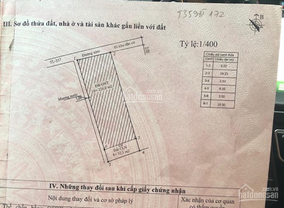 Tôi bán lô đất mặt đường lớn 258,1m2 tại đường lớn đối diện chợ bang  hoành bồ  hạ long