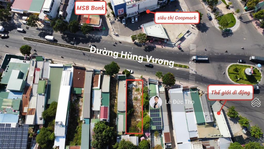 Hàng hiếm đất mặt tiền đường hùng vương, tp cam ranh, đối diện coopmark, ngang 10.1m dài 35m