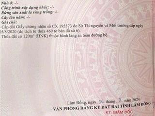 Lô đất 2 mặt tiền  view thung lũng đẹp  nam ban, lâm đồng chỉ 1,4 tỷ, shr