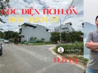 Bán lô góc 2 mặt tiền hòa minh 27 & 28, diện tích 153m², vị trí đẹp gần biển