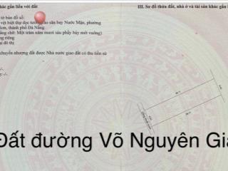   Đất mặt tiền Võ Nguyên Giáp , 6x26=157m2 ,H:Đông,giá: 21 tỷ
