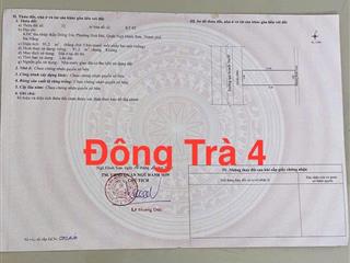 Bán Đất KDC TNT Đông Trà, 91,2m2,H:tây,giá:3.4 ty