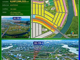 Lô kề góc, đối diện công viên đường đầm sen giá gốc cdt bao thuế