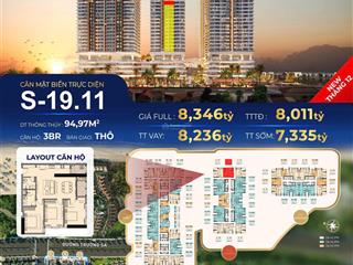 Căn hộ 3pn trực diện biển sở hữu lâu dài newtown diamond đà nẵng