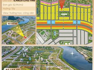Lô cuối cùng sạch đẹp, hàng cdt bao thuế 2%, đối diện quỹ đất giáo dục, sau lưng công viên sông