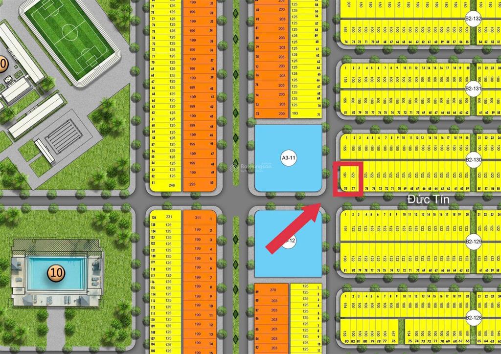 Bán lô góc đối diện chung cư 25 tầng, đường 7m5 đường bờ quan 3 trục thông siêu đẹp