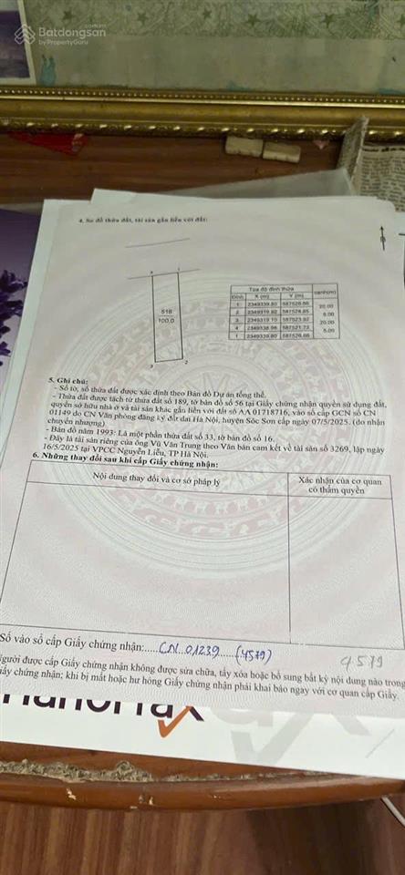 Chính chủ bán 100m đất kinh doanh tại tiên dược sóc sơn hà nội