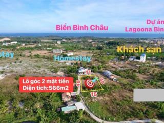 Đất biển bình châu  gần khu villa nguyễn gia  khu vực homestay suối nước nóng