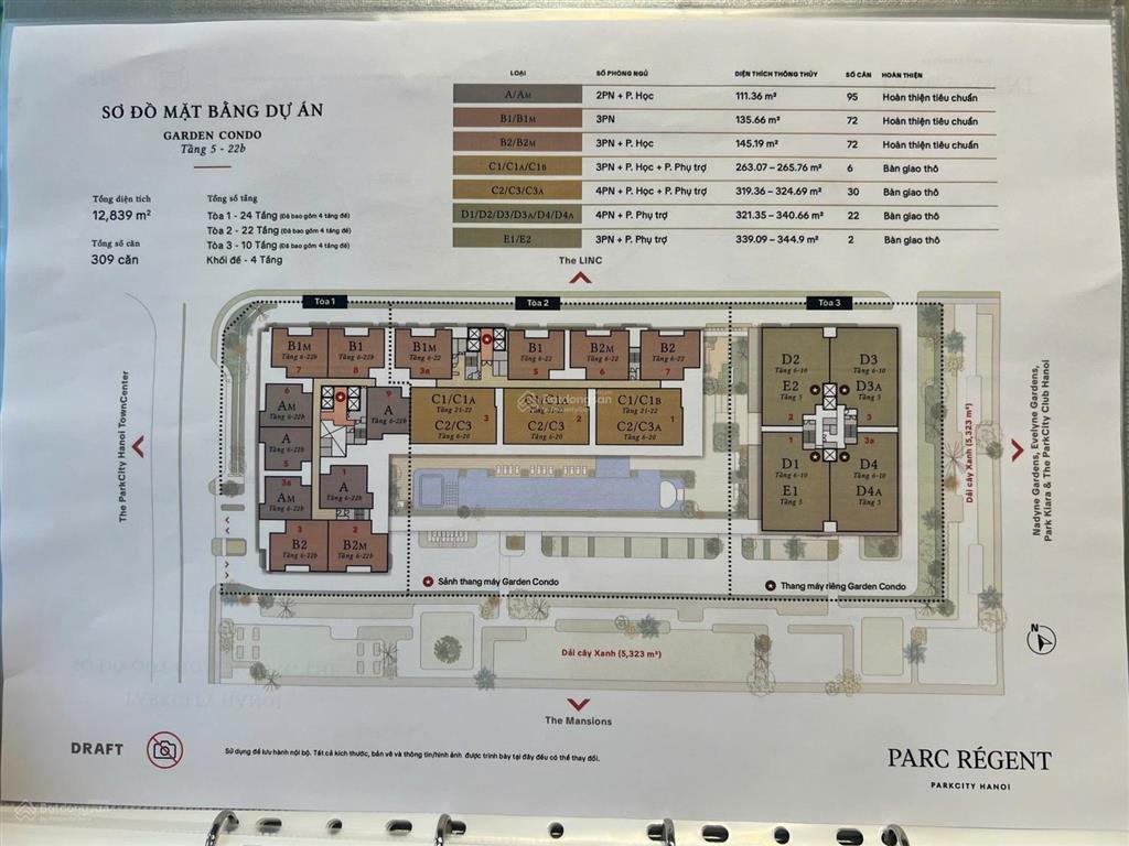 Độc quyền quỹ căn chuyển nhượng giá siêu tốt parc regent  parkcity hanoi