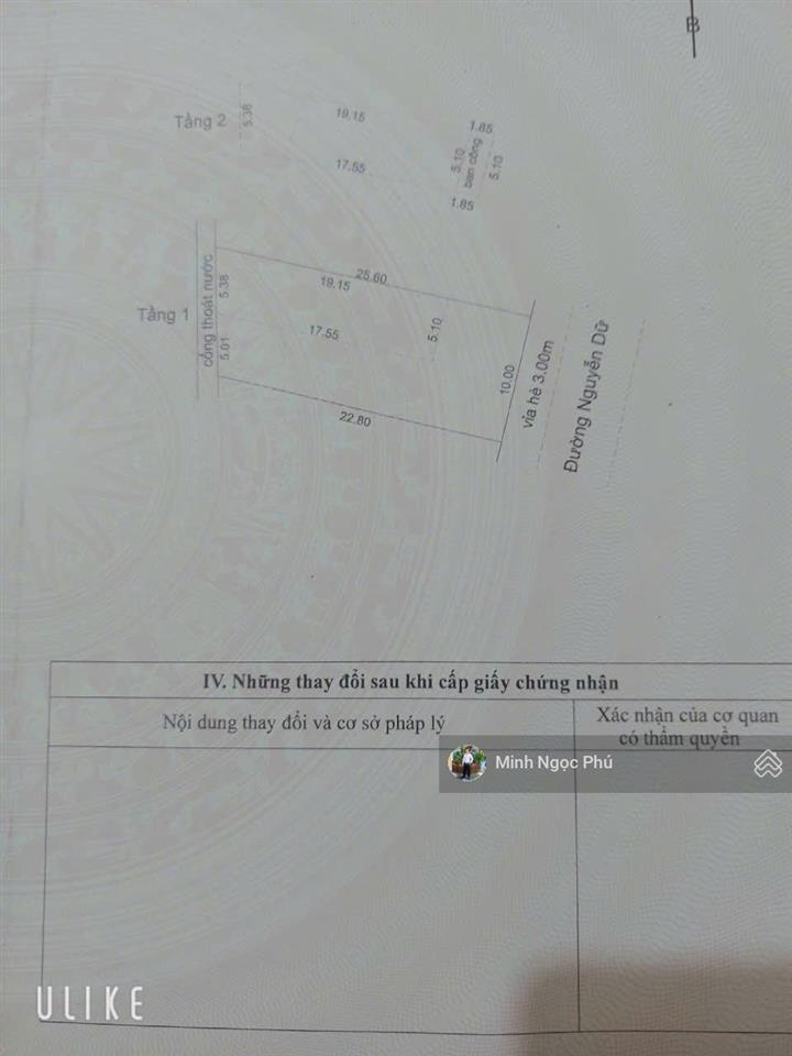 Bán nhà 2 tầng 242m2 mặt tiền nguyễn dữ chính chủ 0934 773 ***