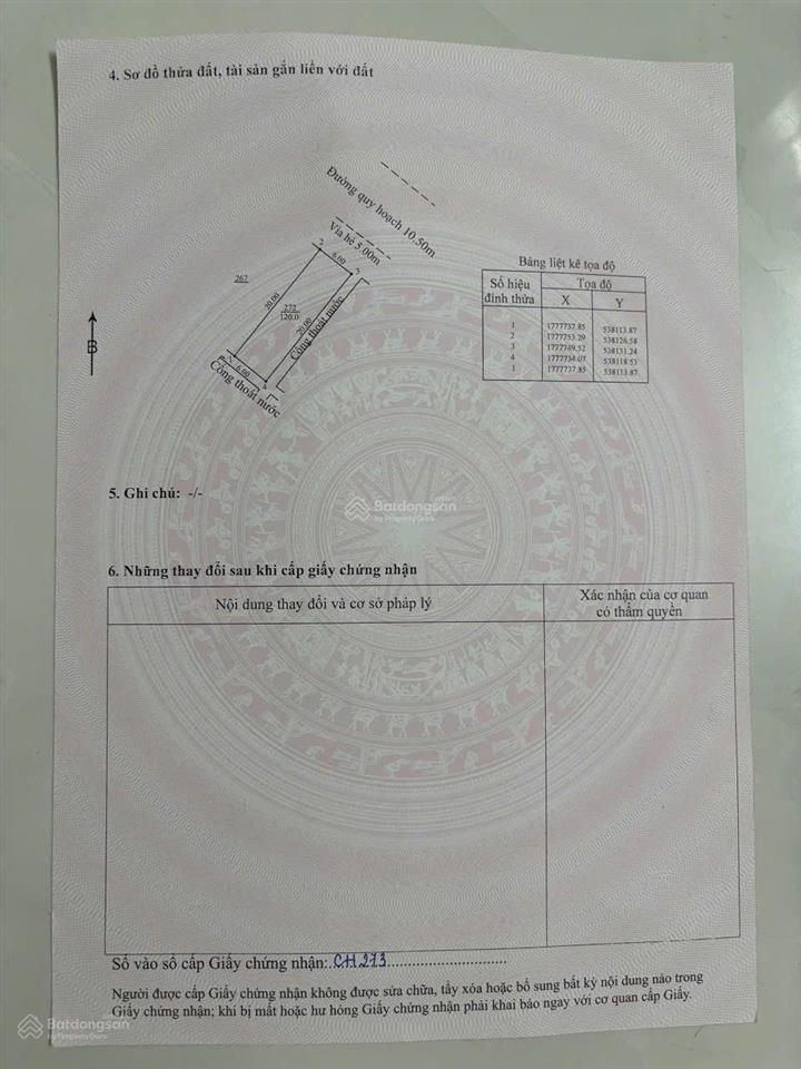Chính chủ gửi bán lô đất mt đường 10m5 tại hoà sơn 6 đà nẵng trục thông dài siêu đẹp