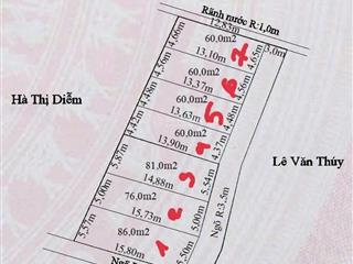 Chào bán 4 lô f0 thiên hương, 60m giá 1350.