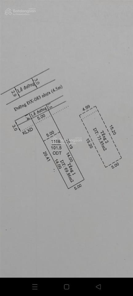 Chủ cần bán ngôi nhà định hoà mặt tiền dx83 gần trường lái xe an cư nhà hoàn công sẵn giá 3,75 tỷ