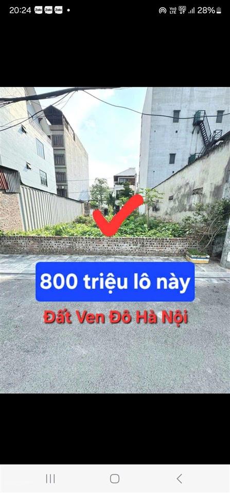 Cần tiền bán gấp lô đất 100m2 chỉ 800 triệu thôi ạ