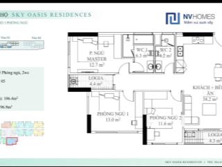 Bán căn 3 ngủ skyoasis 97m2 thông thuỷ hướng đông nam view btđ giá 7.5 tỷ bao phí