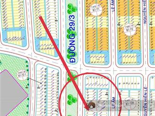Bán lô đất mặt tiền đường 29/3  block b1.70, hòa xuân