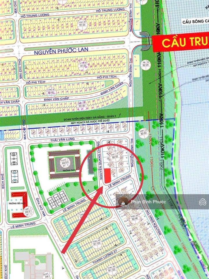 Siêu phẩm lô góc biệt thự 2 mặt tiền nguyễn quang chung & lê minh trung b1.52 lô 12 413m2