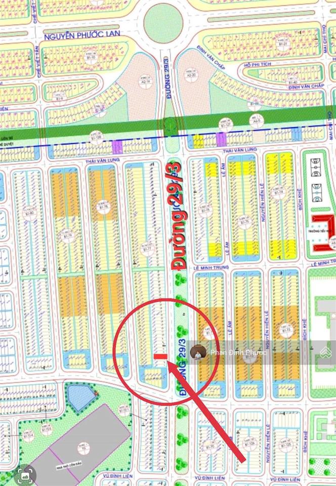 Bán lô đất mặt tiền đường 29/3 đông nam hòa xuân, đà nẵng